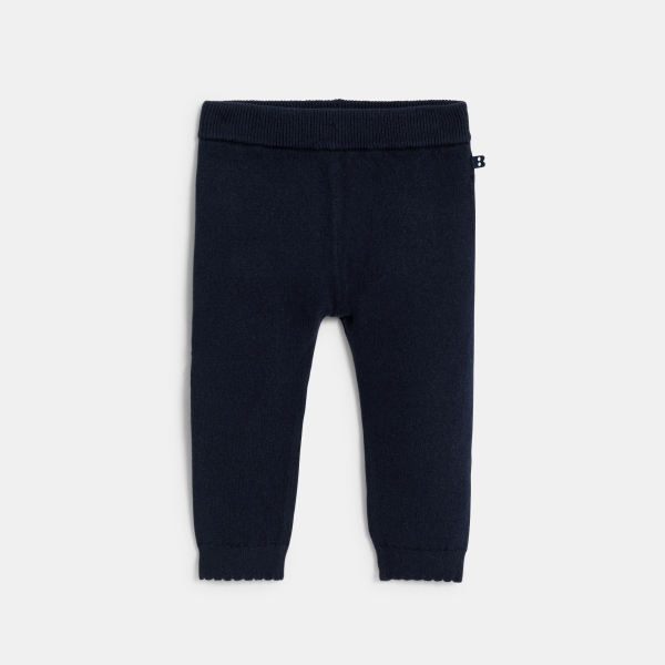 طماق منسوج من الصوف الناعم المنقط باللون الأزرق للفتيات الرضع